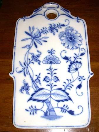 Blue Onion (Oval Backstamp) Cheese and Cracker Board