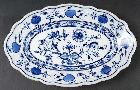 Blue Onion (Oval Backstamp) 11" Oval Serving Platter