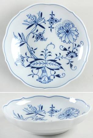 Blue Onion ("Sword" Backstamp) Coupe Soup Bowl