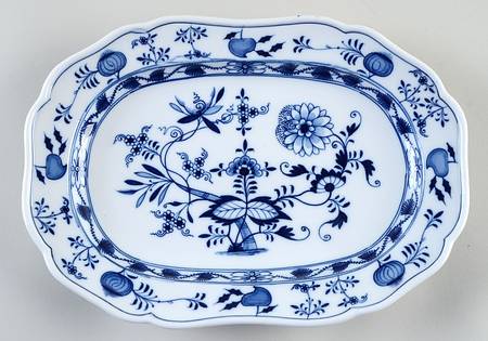 Blue Onion ("Sword" Backstamp) 12" Rectangular Serving Platter