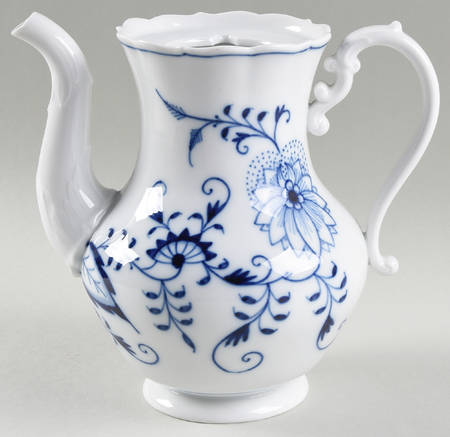 Blue Onion ("Sword" Backstamp) Small Coffee Pot No Lid