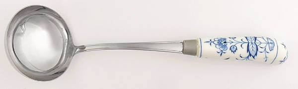 Blue Onion ("Sword" Backstamp) Tureen Ladle with Stainless Bowl