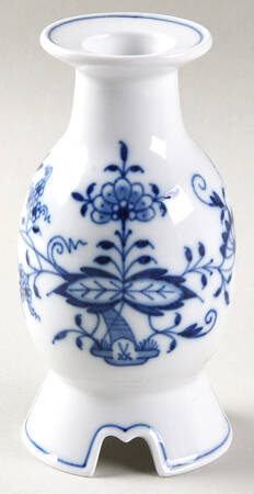Blue Onion ("Sword" Backstamp) Small Candlestick