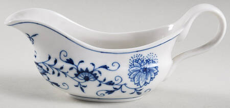 Blue Onion ("Sword" Backstamp) Gravy Boat