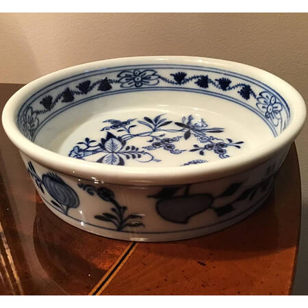 Blue Onion ("Sword" Backstamp) Individual Dip Dish