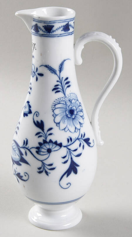Blue Onion ("Sword" Backstamp) Vinegar Cruet No Stopper