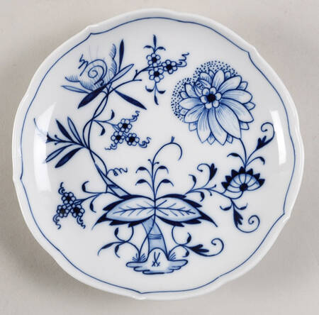 Blue Onion ("Sword" Backstamp) Saucer for Flat Cream Soup Bowl