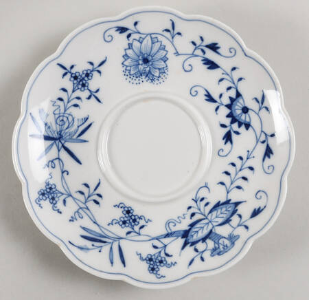 Blue Onion ("Sword" Backstamp) Saucer for Cream Soup Bowl & Lid