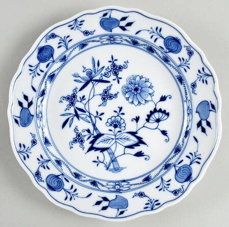 Blue Onion ("Sword" Backstamp) Salad Plate