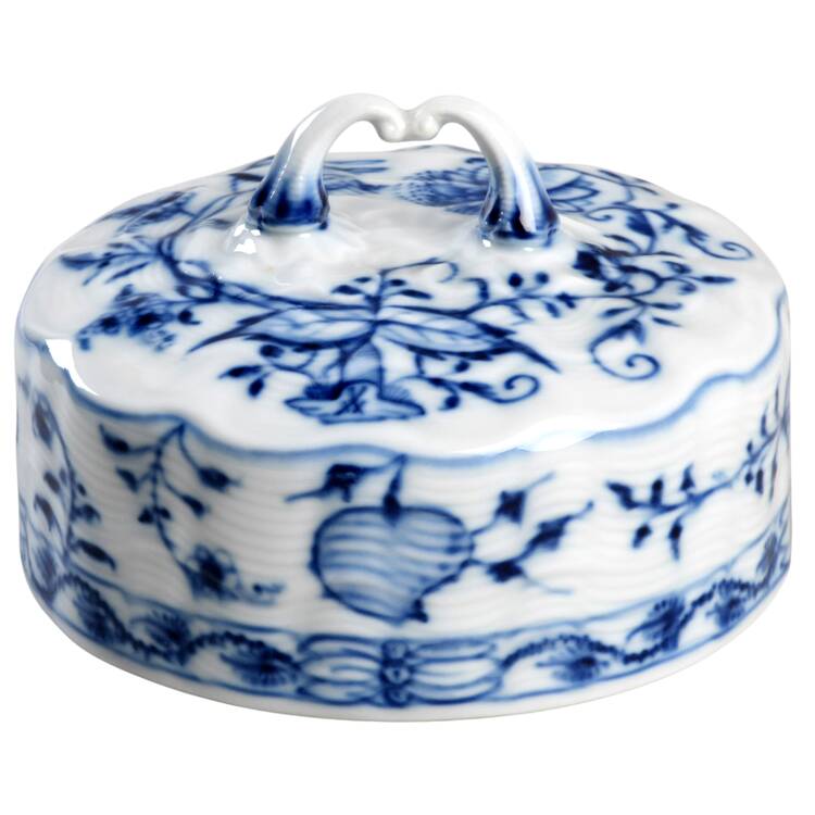 Blue Onion ("Sword" Backstamp) Lid for Round Cheese Dish