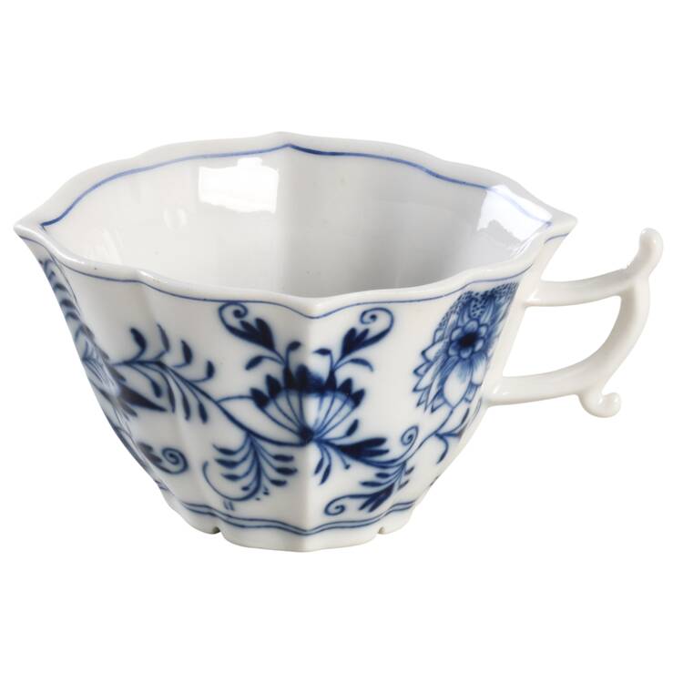 Blue Onion ("Sword" Backstamp) Flat Demitasse Cup