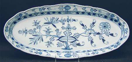 Blue Onion ("Sword" Backstamp) 22" Fish Platter