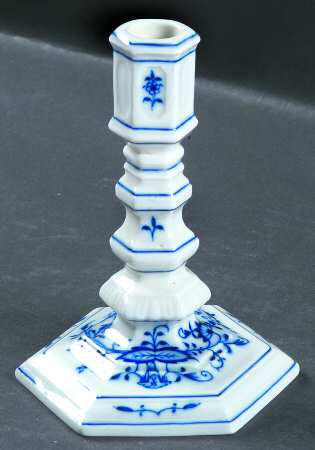 Blue Onion ("Sword" Backstamp) 5" Candlestick