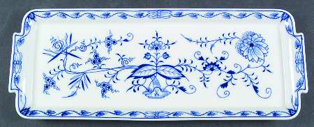 Blue Onion ("Sword" Backstamp) Bread Tray