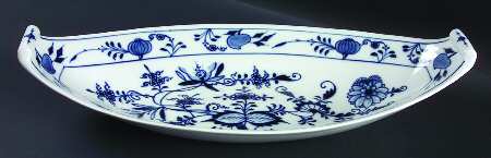 Blue Onion ("Sword" Backstamp) 15" Large Oval Salad Serving Bowl
