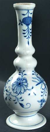 Blue Onion ("Sword" Backstamp) 10" Bud Vase