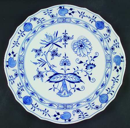 Blue Onion ("Sword" Backstamp) 13" Chop Plate (Round Platter)