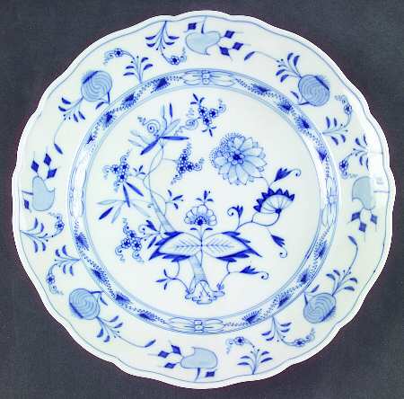 Blue Onion ("Sword" Backstamp) Luncheon Plate