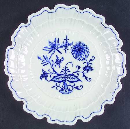 Blue Onion ("Sword" Backstamp) Round Cheese Dish No Lid
