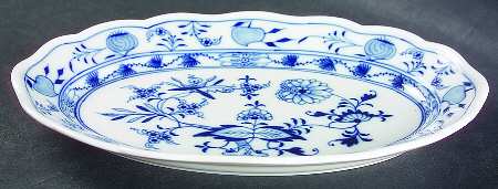 Blue Onion ("Sword" Backstamp) Relish