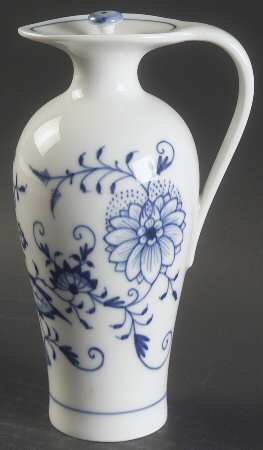 Blue Onion ("Sword" Backstamp) Oil Cruet with Stopper