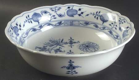 Blue Onion ("Sword" Backstamp) 11" Large Salad Serving Bowl