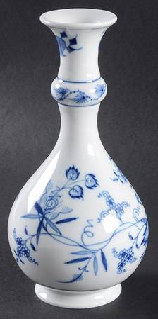 Blue Onion ("Sword" Backstamp) Bud Vase