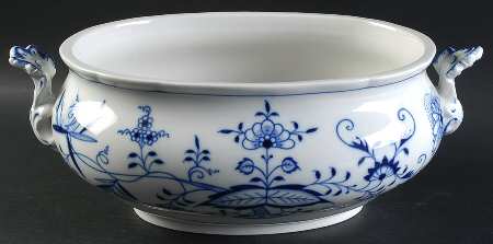 Blue Onion ("Sword" Backstamp) Oval Tureen No Lid