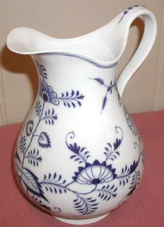 Blue Onion ("Sword" Backstamp) 128 Oz Pitcher