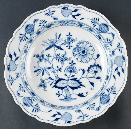 Blue Onion ("Sword" Backstamp) 12" Deep Round Platter
