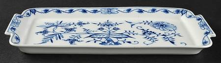 Blue Onion ("Sword" Backstamp) Large Sandwich Tray