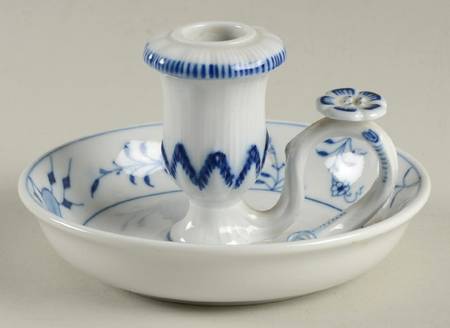 Blue Onion ("Sword" Backstamp) Candleholder