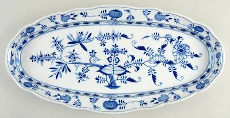 Blue Onion ("Sword" Backstamp) 24" Fish Platter
