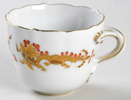 Dragon Yellow (Red Dot Accent) Flat Demitasse Cup
