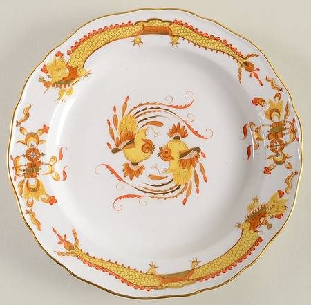 Dragon Yellow (Red Dot Accent) Luncheon Plate