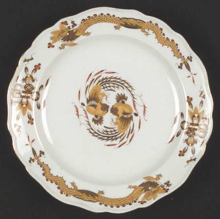 Dragon Yellow (Red Dot Accent) Salad Plate