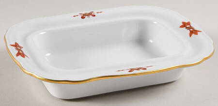 Dragon Red Rectangular Butter No Lid