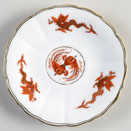 Dragon Red Saucer for Flat Cup