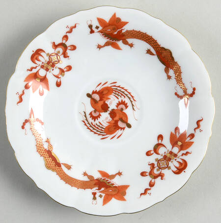 Dragon Red Saucer for Flat Cup