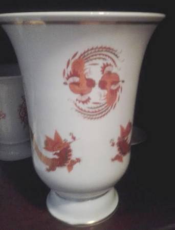 Dragon Red 10" Vase
