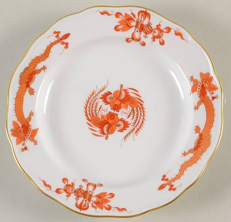 Dragon Red Bread & Butter Plate