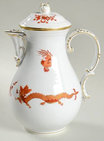 Dragon Red Coffee Pot & Lid