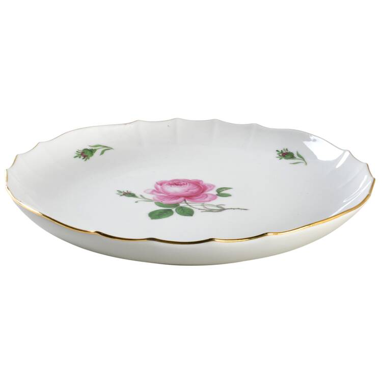 Rose Pink ("X" Backstamp) 10" Shallow Round Bowl