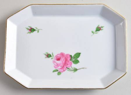 Rose Pink ("X" Backstamp) 7" Rectangular Tray