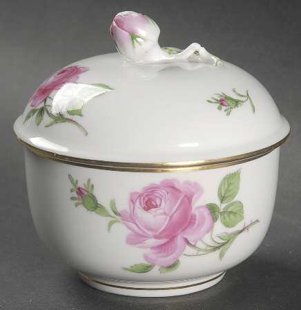 Rose Pink ("X" Backstamp) Mini Sugar Bowl & Lid