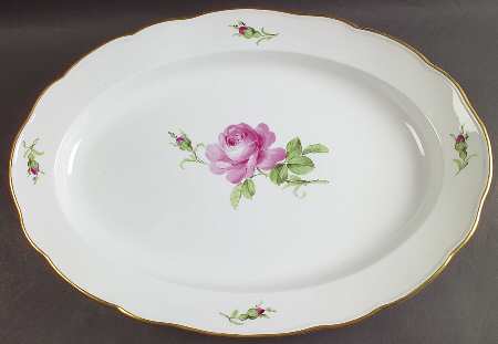 Rose Pink ("X" Backstamp) 19" Oval Serving Platter