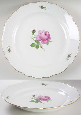 Rose Pink ("X" Backstamp) 12" Deep Round Platter