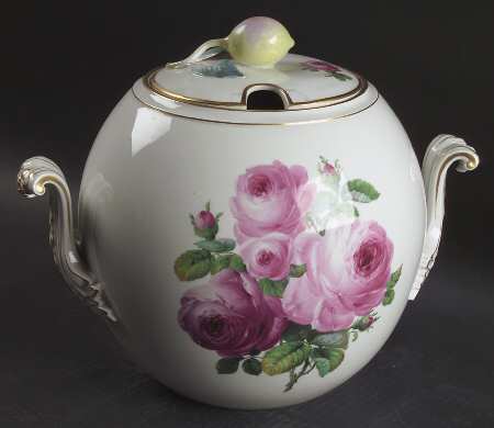 Rose Pink ("X" Backstamp) Punch Bowl and Lid