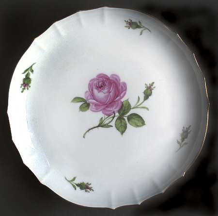Rose Pink ("X" Backstamp) 10" Shallow Round Bowl