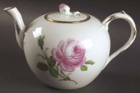 Rose Pink ("X" Backstamp) Small Teapot & Lid